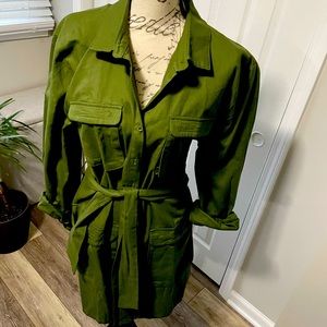 New/Never Worn Army Green Shirt Dress